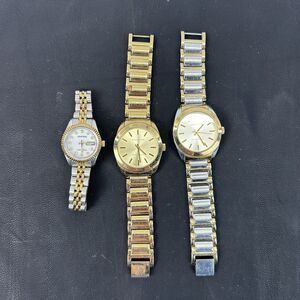 Women’s Mixed Metal Watches Lot Anne Klein Armitron Water Resistant Clasp Gold